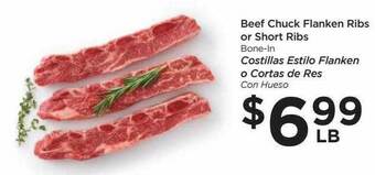 Food 4 Less Beef chuck flanken ribs or short ribs offer