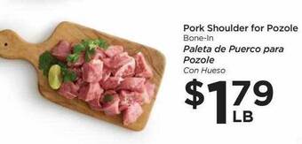Food 4 Less Pork shoulder for pozole offer