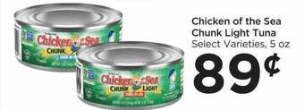 Food 4 Less Chicken of the sea chunk light tuna offer