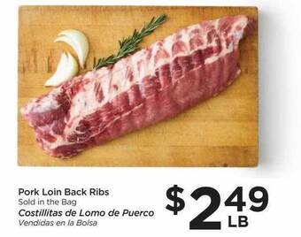 Food 4 Less Pork loin back ribs offer