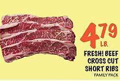Foodarama Fresh! beef cross cut short ribs offer