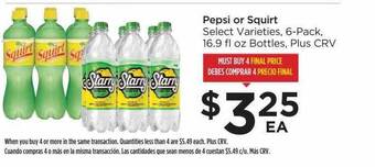 Food 4 Less Pepsi or squirt offer