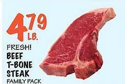 Foodarama Fresh! beef t-bone steak offer