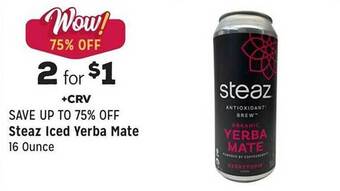 Grocery Outlet Steaz iced yerba mate offer