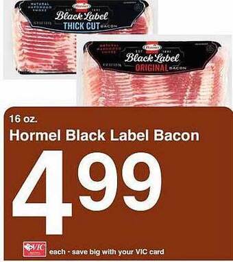 Harris Teeter Hormel black label bacon offer
