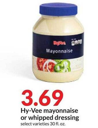Hy-Vee Hy-vee mayonnaise or whipped dressing offer