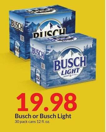Hy-Vee Busch or busch light offer