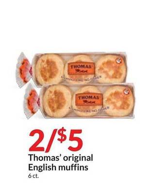 Hy-Vee Thomas' original english muffins offer