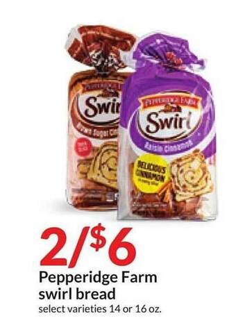 Hy-Vee Pepperidge farm swirl bread offer