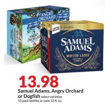 Hy-Vee Samuel adams, angry orchard or dogfish offer