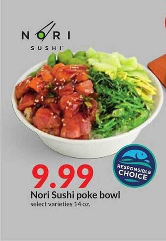 Hy-Vee Nori sushi poke bowl offer