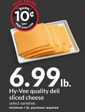 Hy-Vee Hy-vee quality deli sliced cheese offer