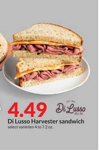 Hy-Vee Di lusso harvester sandwich offer