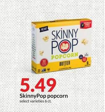Hy-Vee Skinnypop popcorn offer