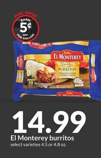Hy-Vee El monterey burritos offer