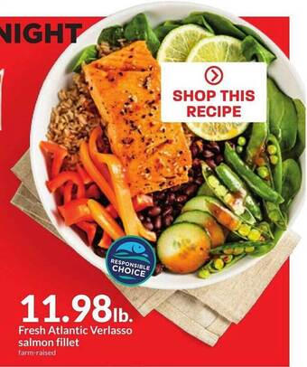Hy-Vee Fresh atlantic verlasso salmon fillet offer