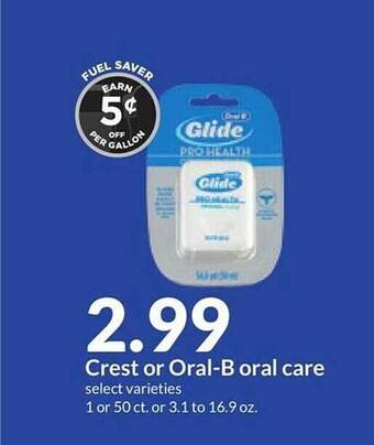Hy-Vee Crest or oral-b oral care offer
