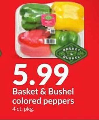 Hy-Vee Basket & bushel colored peppers offer
