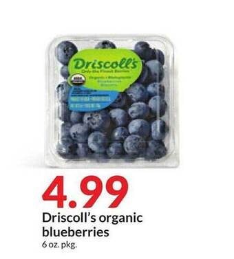 Hy-Vee Driscoll's organic blueberries offer
