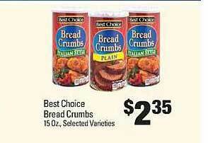 IGA Best choice bread crumbs offer