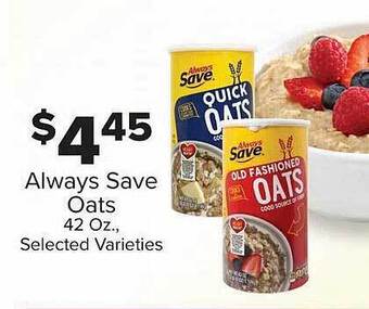 IGA Always save oats offer