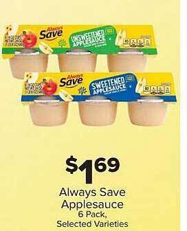 IGA Always save applesauce offer