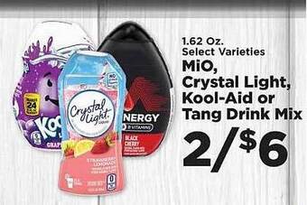 IGA Mio, crystal light, kool-aid or tang drink mix offer