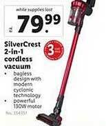 Lidl Silvercrest 2-in-1 cordless vacuum offer