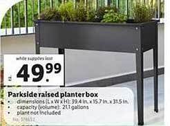 Lidl Parkside raised planter box offer