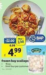 Lidl Frozen bay scallops offer