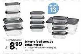Lidl Ernesto food storage container set offer