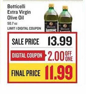 Lowes Foods Botticelli extra virgin olive oil offer