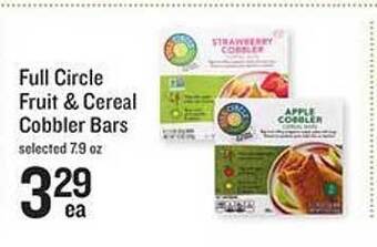 Lowes Foods Full circle fruit & cereal cobbler bars offer