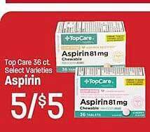 Maceys Top care aspirin offer