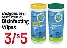 Maceys Simply done disinfecting wipes offer