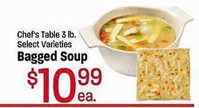 Maceys Chef's table bagged soup offer