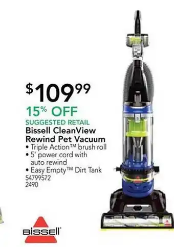 Bissell cleanview rewind pet vacuum