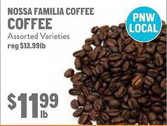 New Seasons Market Nossa familia coffee coffee offer