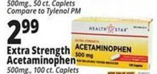 Ocean State Job Lot Extra strength acetaminophen offer