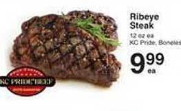 Price Chopper Ribeye steak offer