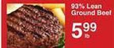 Price Chopper 93% lean ground beef offer