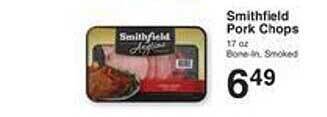 Price Chopper Smithfield pork chops offer