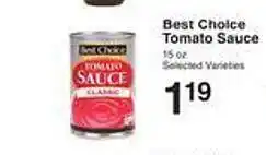 Price Chopper Best choice tomato sauce offer