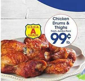 Price Rite Chicken drums & thighs offer