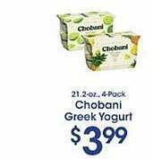 Price Rite Chobani greek yogurt offer