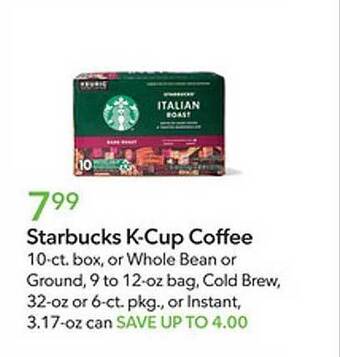 Publix Starbucks-k-cup coffee offer
