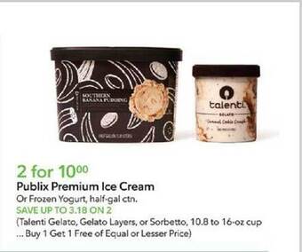 Publix Publix premium ice cream offer