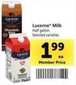 Safeway Lucerne Milk offer