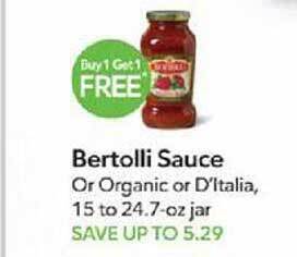 Publix Bertolli sauce offer