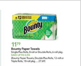 Publix Bounty paper towels offer